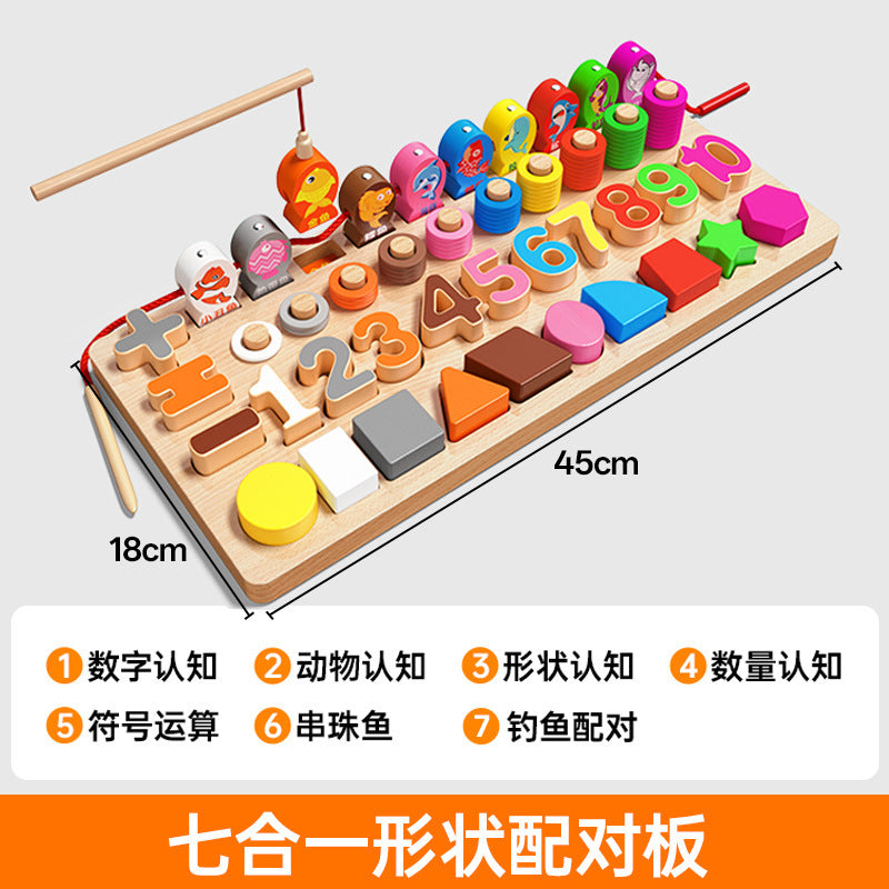 Montessori Toys Educational Early Learning Aids Geometric Matching Puzzle for Infants and Children, Thinking Assembly…