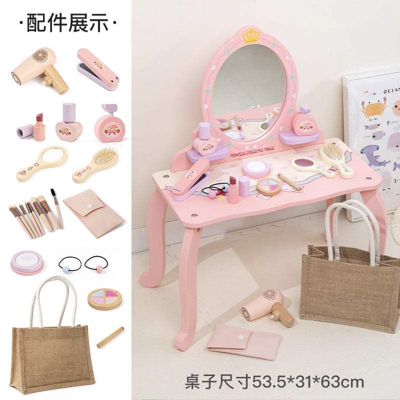Cross-Border New Product Children's Dressing Table Toy Girl's Makeup Table Simulation Little Princess Pretend Play Jewelry…