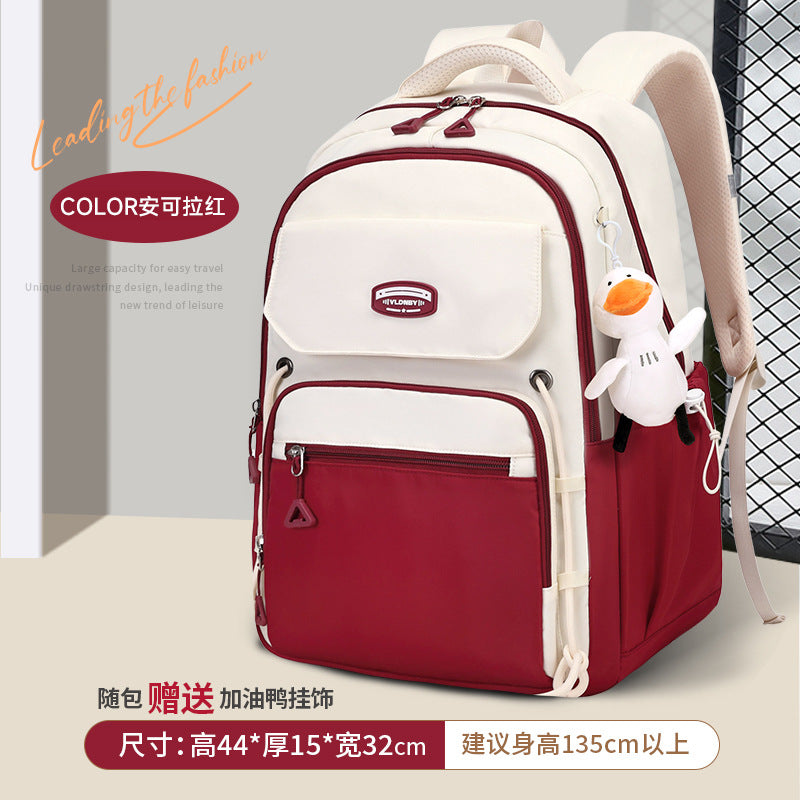 Middle School, High School, and College Students' Schoolbags Are Unisex, Casual, Ultra-Light, Large-Capacity, Sta…