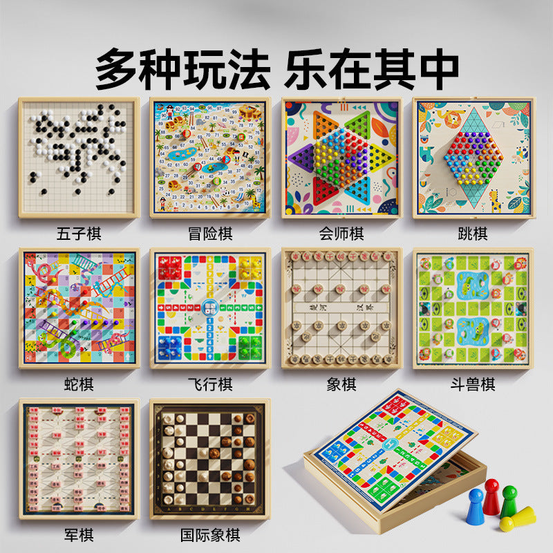 Flying Chess Gobang Children's Early Education Educational Checkers Magnetic Suction Multifunctional Game Board One Chess…
