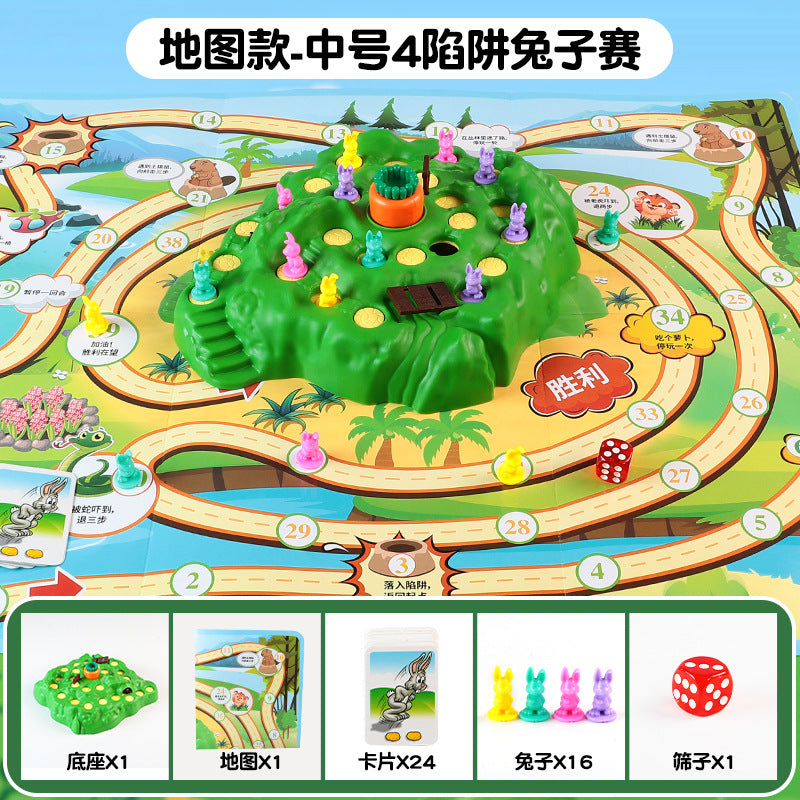 Cross-border Rabbit Trap Intelligence Toy Radish Rabbit Cross-country Competition Parent-child Interactive Table Party Game…