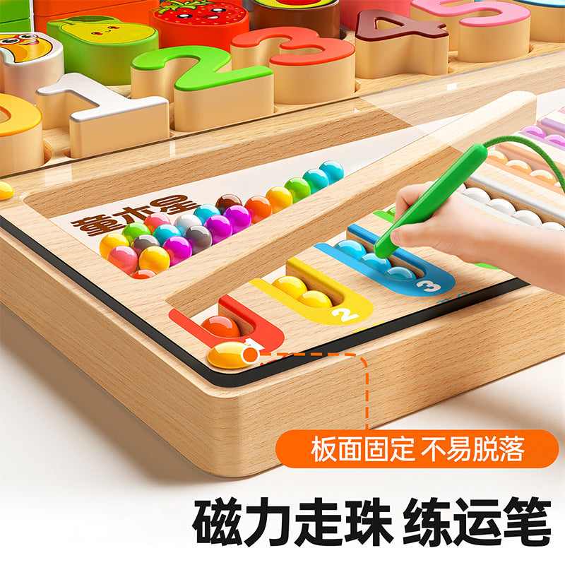 Montessori Toys Educational Early Learning Aids Geometric Matching Puzzle for Infants and Children, Thinking Assembly…