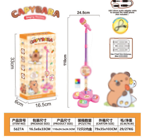 Amazon foreign trade children's microphone toys cool 5 lights boys and girls microphone play songs toys wholesale - 5627A