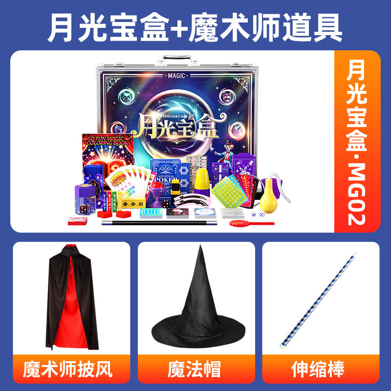 Children's Magic Prop Set Gift Box Small Toys Holiday Gift Performance Deluxe Birthday Gift for Girls - Purple Moonlight…