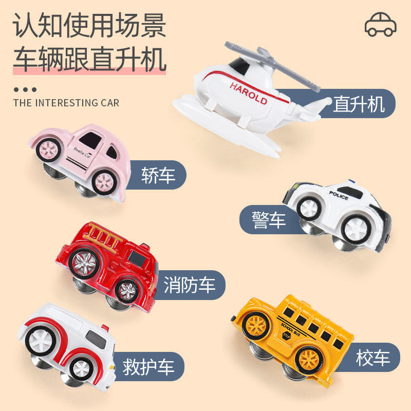 Tiktok Internet Popular Car Breaking through the Great Adventure Children's Inertia Rail Car Toy Car Educational…