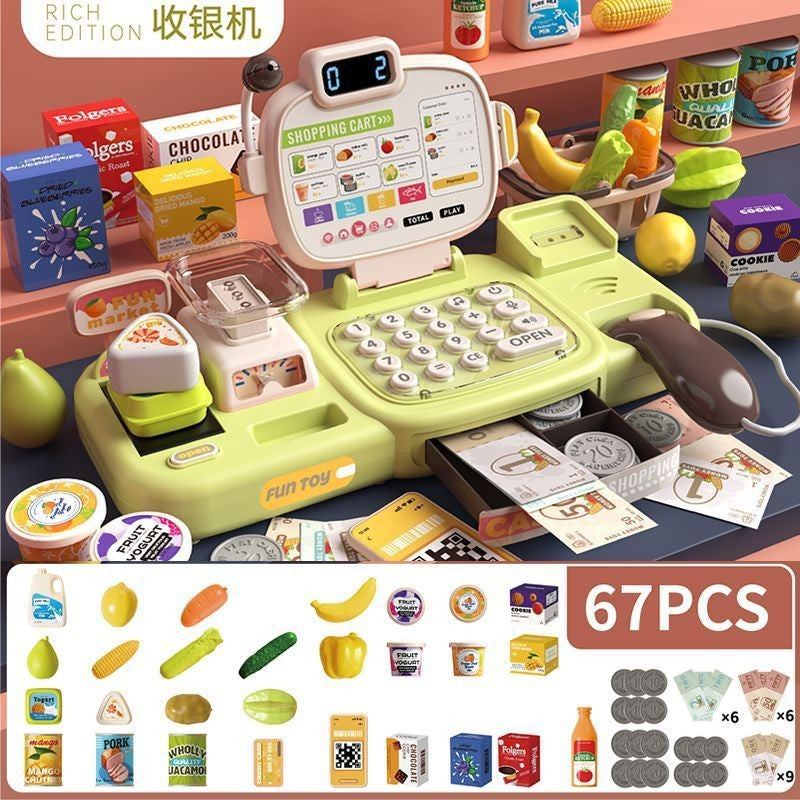 Cross-Border Children's Play House Toy Supermarket Cash Register Role-Playing Mini Simulation Convenience Store Checkout…
