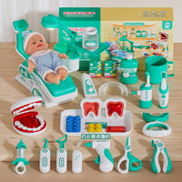 Children play house toys simulation dental doctor can water injection boys and girls toys suit