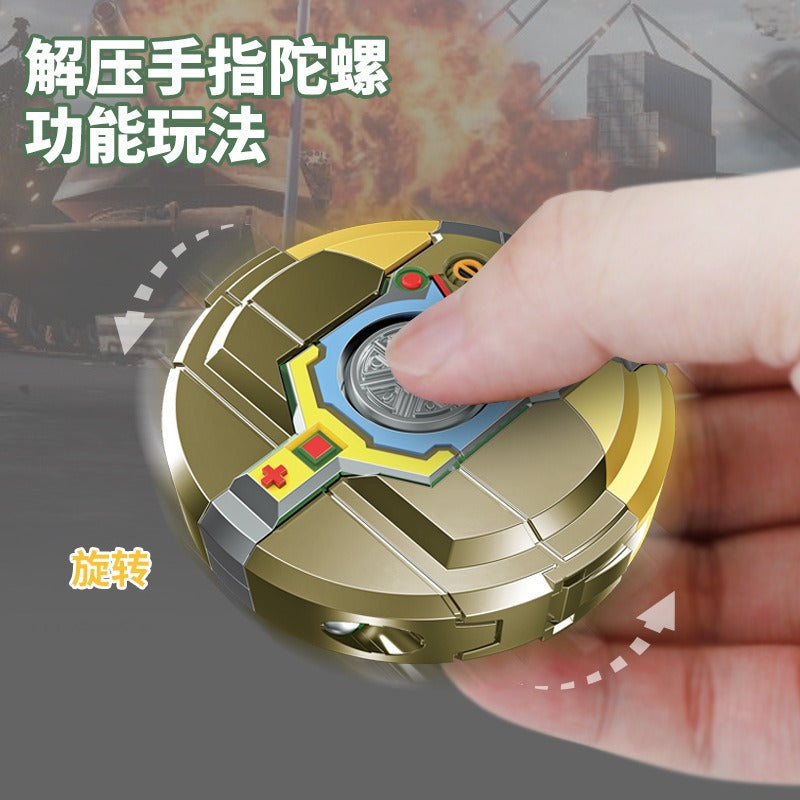 Genuine Transforming Robot Fidget Spinner Children's Toy Rotating Stress-Relief Mechanical Finger Spinner Small Toy…