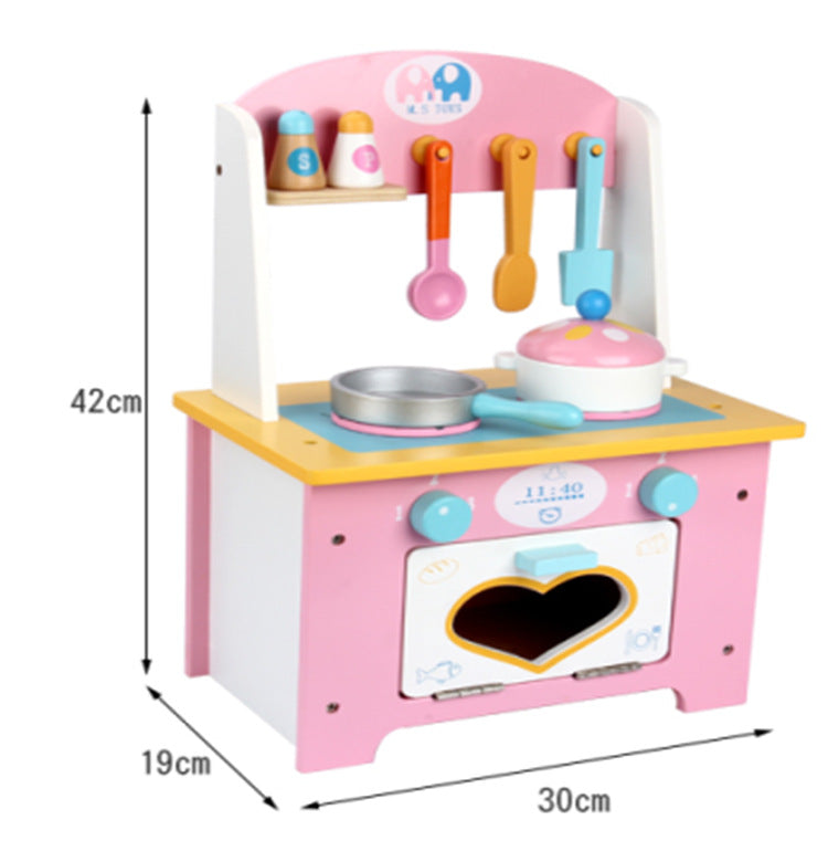 Danish Children's Pretend Play Kitchen Cooking Toy Set with Realistic Sound and Light, Refrigerator, and Wooden Stove…