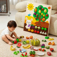Fruit Cutting Fun Felt Board Busy Board Baby Montessori Early Education Educational Toy Board Fruit Picking Fun Learning Board