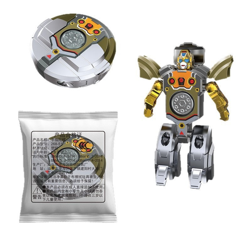 Genuine Transforming Robot Fidget Spinner Children's Toy Rotating Stress-Relief Mechanical Finger Spinner Small Toy…