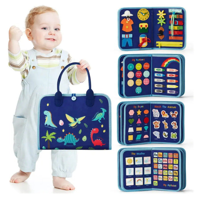 New Hot Cross-border Baby Early Education Schoolbag Felt Busy Board Educational Toys Children Felt Learning Board - Style…