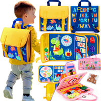 New Hot Cross-border Baby Early Education Schoolbag Felt Busy Board Educational Toys Children Felt Learning Board