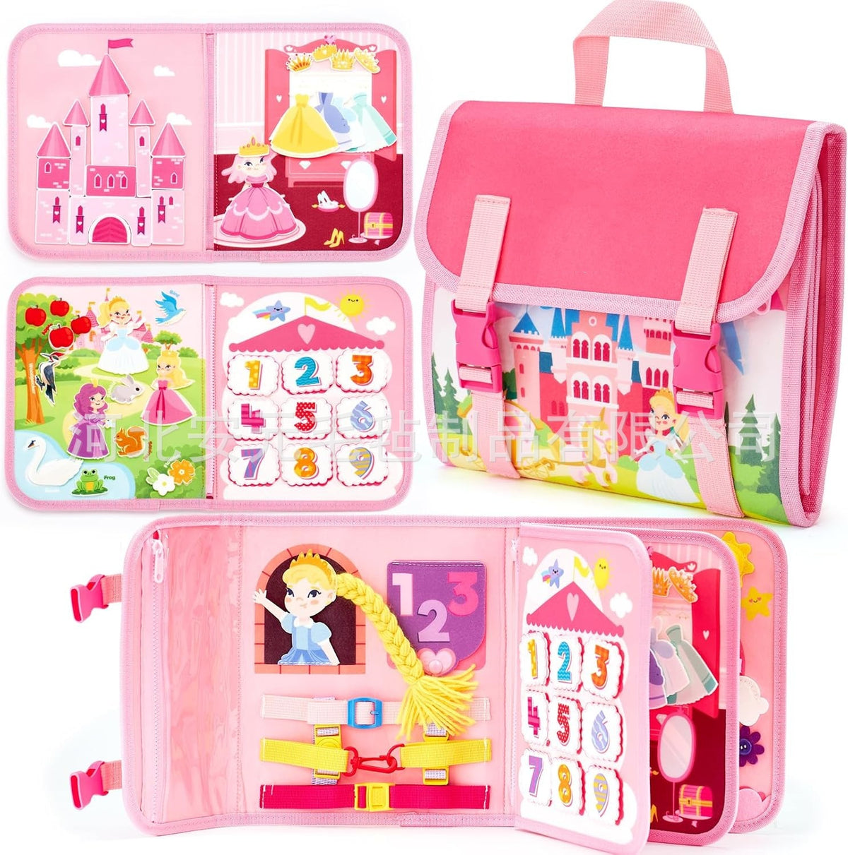 New Hot Cross-border Baby Early Education Schoolbag Felt Busy Board Educational Toys Children Felt Learning Board - Style…