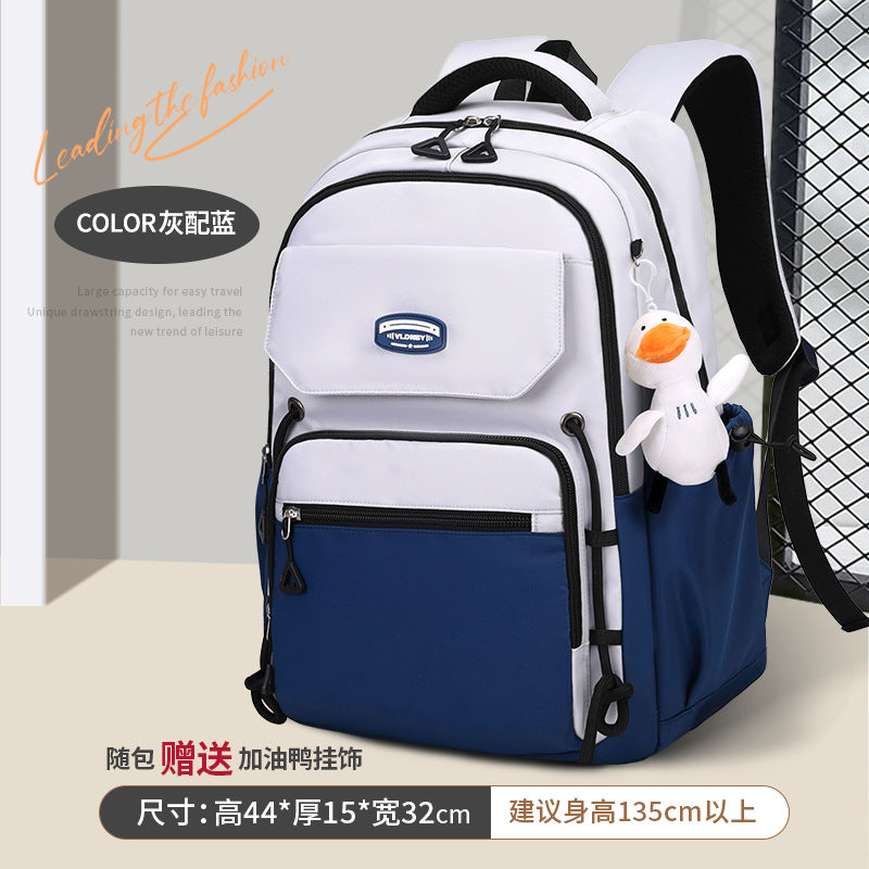 Middle School, High School, and College Students' Schoolbags Are Unisex, Casual, Ultra-Light, Large-Capacity, Sta…