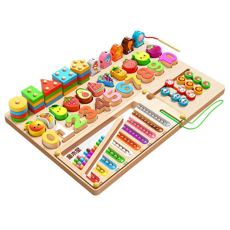 Montessori Toys Educational Early Learning Aids Geometric Matching Puzzle for Infants and Children, Thinking Assembly…