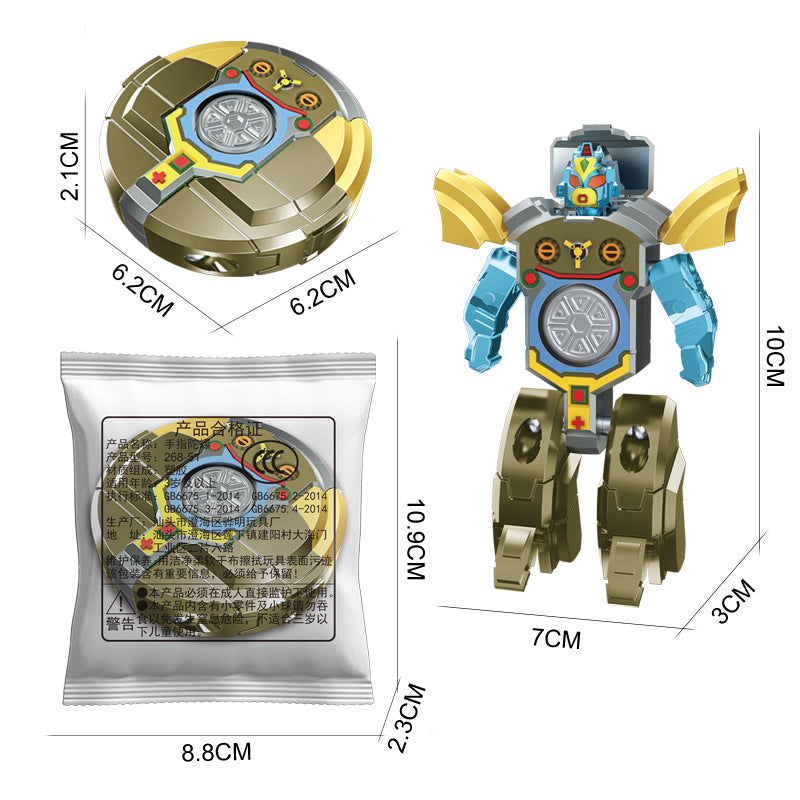 Genuine Transforming Robot Fidget Spinner Children's Toy Rotating Stress-Relief Mechanical Finger Spinner Small Toy…