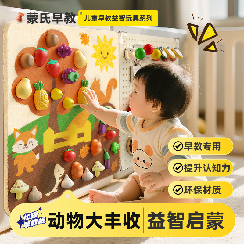 Fruit Cutting Fun Felt Board Busy Board Baby Montessori Early Education Educational Toy Board Fruit Picking Fun Learning…