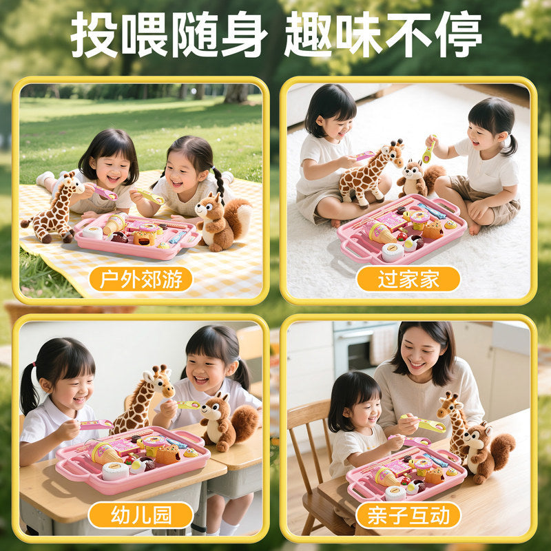 2026 new children's toy set for little girls, featuring a pudding feeding game and a pretend play kitchen, suitable for…