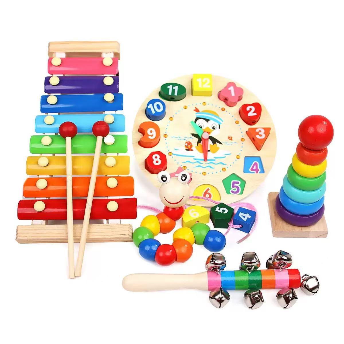 Early Education Educational Toys for Children, Wooden Baby Music Toys, Orff Musical Instruments, Wooden Instrument Set…