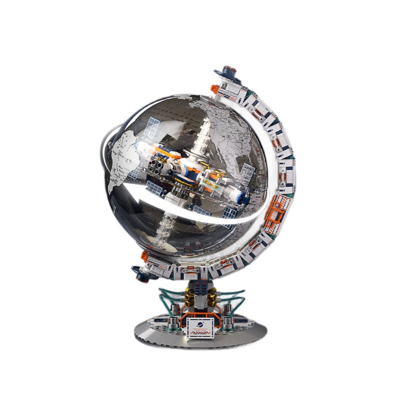 New Product Jiaqi Space Dawn Globe Building Blocks Children's Space Station Model Creative Difficulty Assembled Toys…