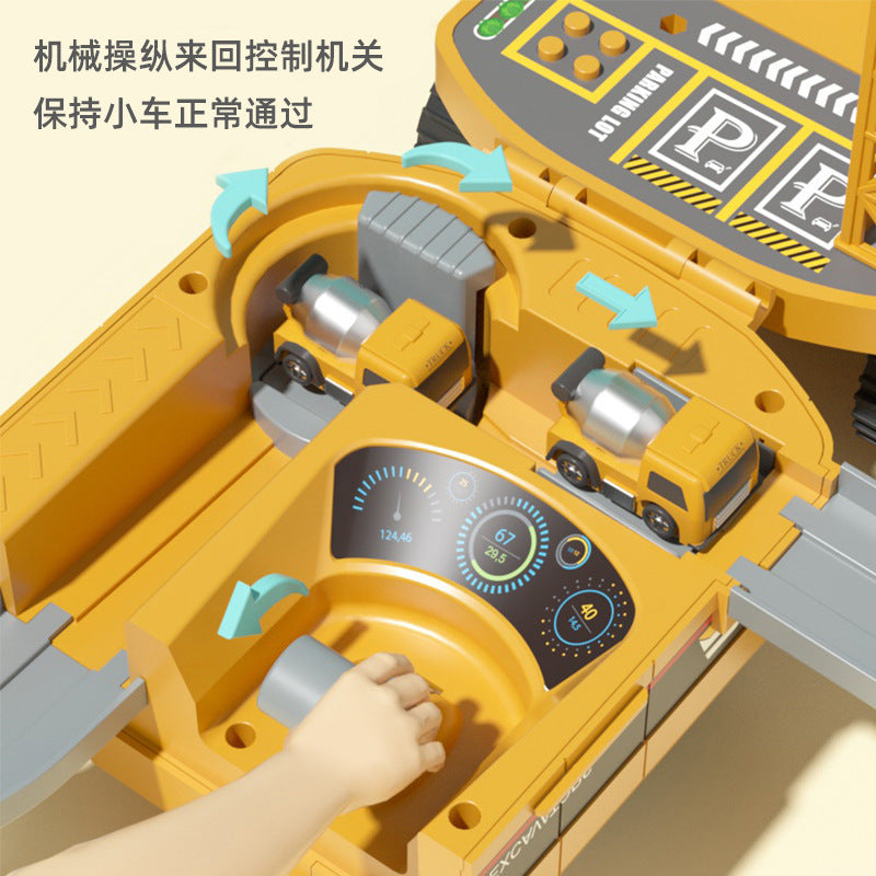 Cross-border new children's multi-functional deformation engineering excavator storage music early education inertia toy…