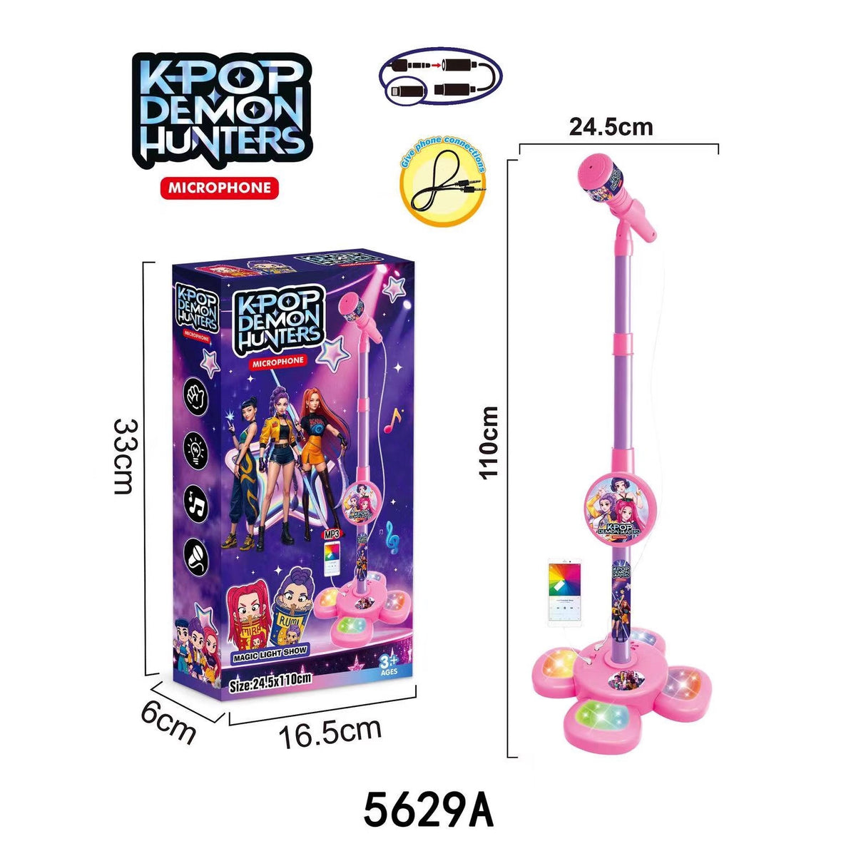 Amazon foreign trade children's microphone toys cool 5 lights boys and girls microphone play songs toys wholesale - image 4