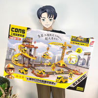 Training Institution Children's Educational Toys Puzzle Illustration Track Car Scene Parking Lot Large Gift Box Toy Car Wholesale