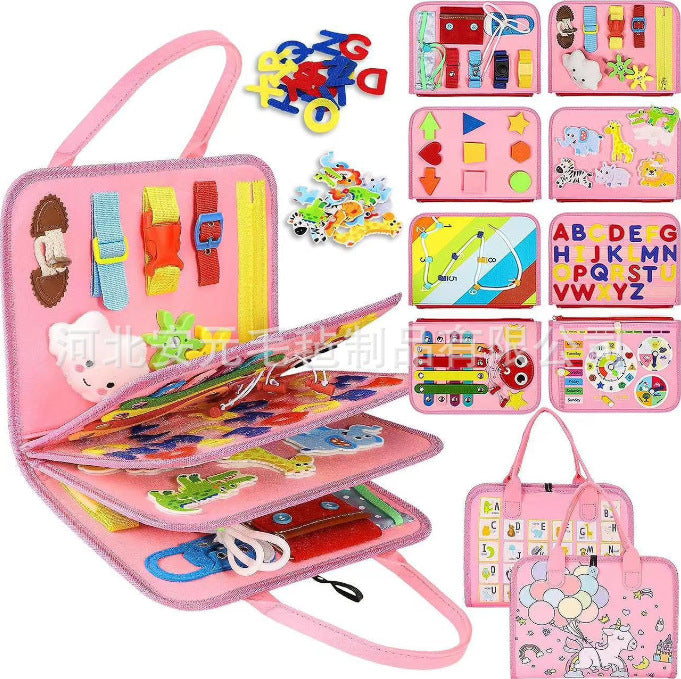 New Hot Cross-border Baby Early Education Schoolbag Felt Busy Board Educational Toys Children Felt Learning Board - Style…