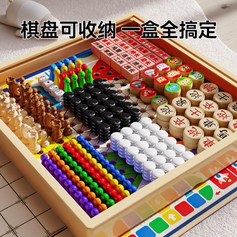 Flying Chess Gobang Children's Early Education Educational Checkers Magnetic Suction Multifunctional Game Board One Chess…
