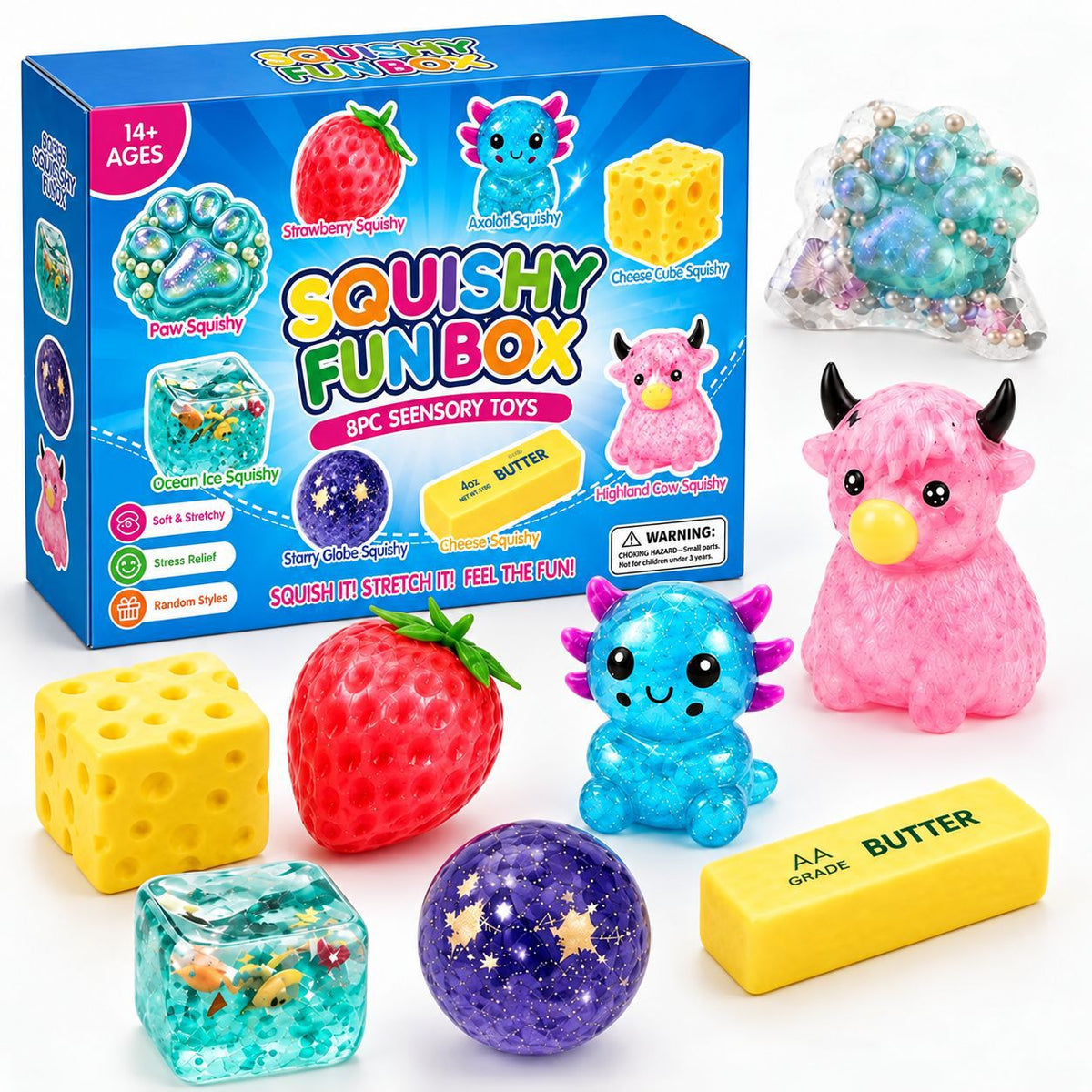 8-Piece Boxed Maltose Stress-Relief Toy SetProduct repurchase rate 45.83%400+ people have added to their cart - Cheese +…