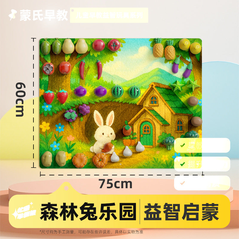 Fruit Cutting Fun Felt Board Busy Board Baby Montessori Early Education Educational Toy Board Fruit Picking Fun Learning…