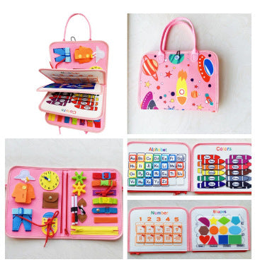 New Hot Cross-border Baby Early Education Schoolbag Felt Busy Board Educational Toys Children Felt Learning Board - Style…
