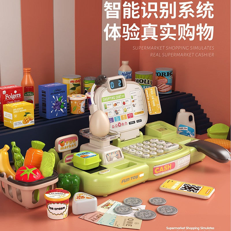 Cross-Border Children's Play House Toy Supermarket Cash Register Role-Playing Mini Simulation Convenience Store Checkout…