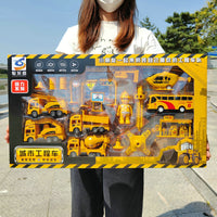 Big gift box back force simulation city engineering vehicle scene set boys educational institutions gifts children's toys wholesale