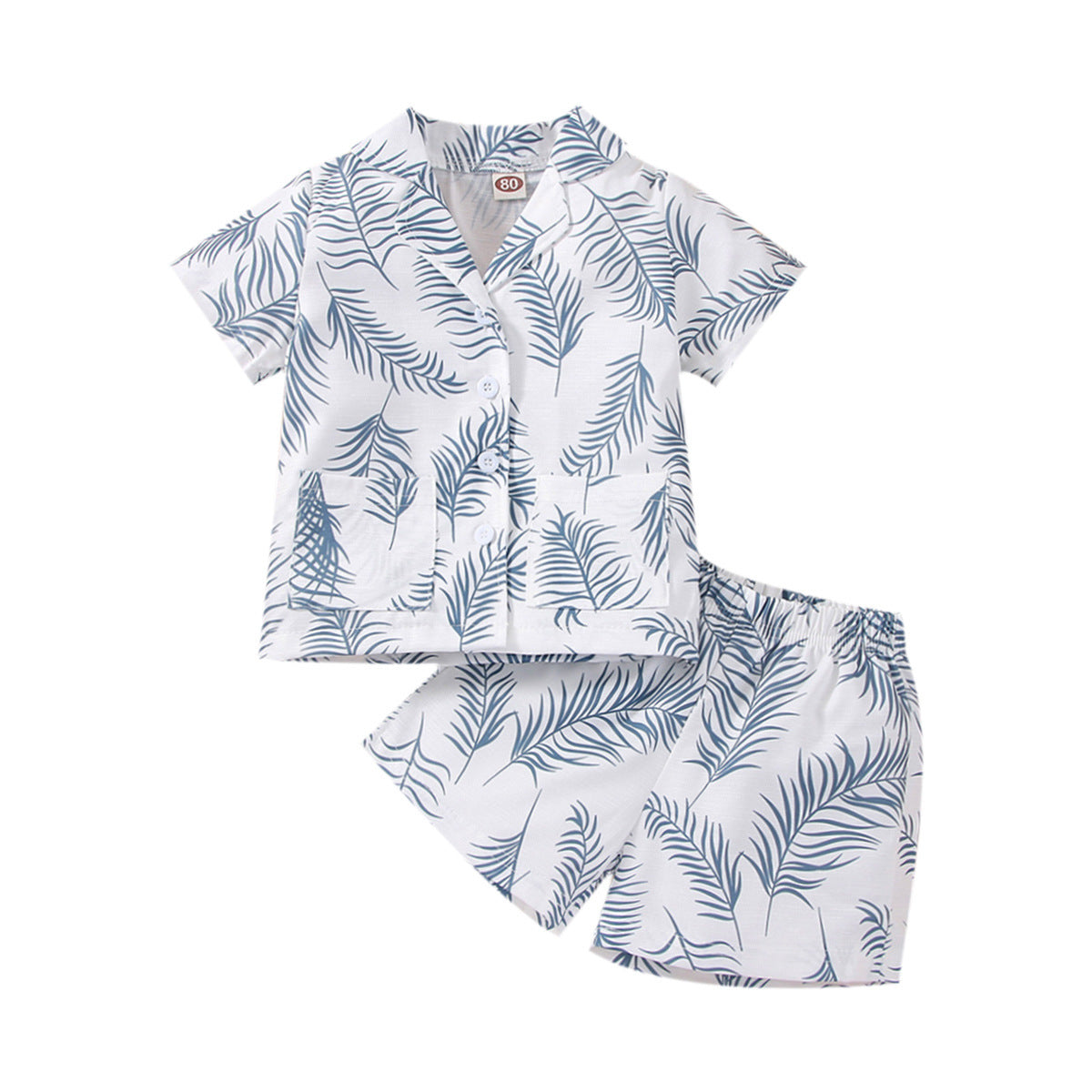 Baby Rainbow Leaves Printed Casual Shorts Suit - Boys Summer & Party Dresses - Baby's World (view 6)