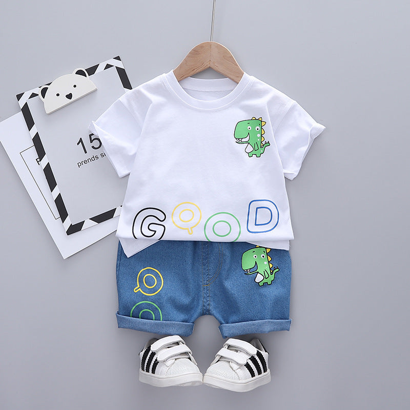 Boys Short Sleeved - Boys' Short-sleeved Cartoon Casual Suit - Boys Clothing - Baby's World