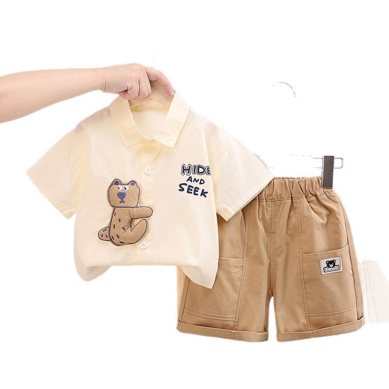 Personality Boy Trendy Thin Shirt Suit - Boys Summer & Party Dresses - Baby's World (view 2)
