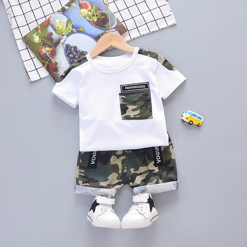 Summer New Boys' Western Style Camouflage Short Sleeve Suit - Boys & Kids dresses - Baby's World (view 10)
