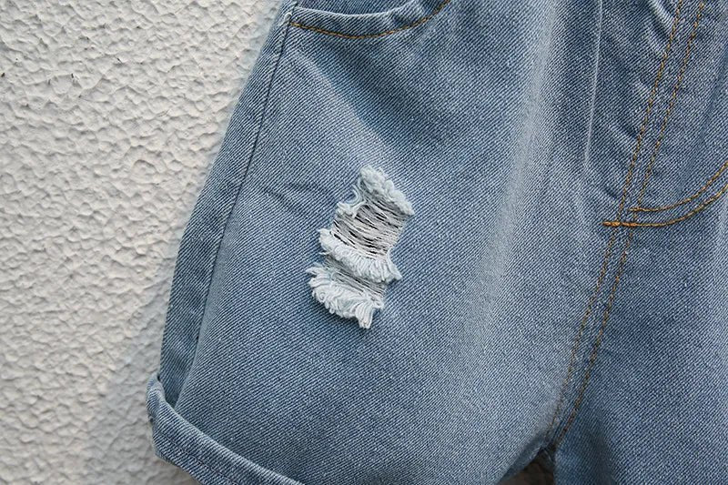 Children Summer Fashion Baby Boys Clothes Cartoon Bear T-shirt Denim Shorts 2pcs/sets Kids Outfits Costume Casual Sports