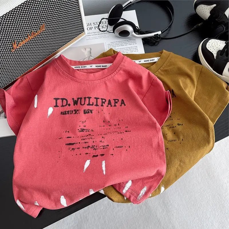 Children Clothes Summer - Children's Clothes Summer Thin Loose Casual Kids Tracksuit Popular Design Baby Boy Short Sleeve