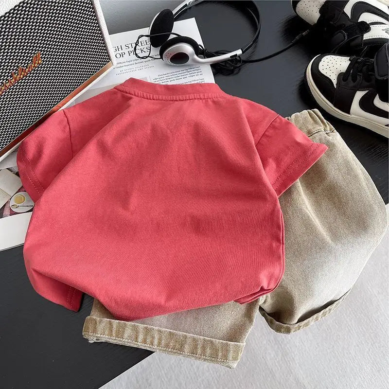 Children Clothes Summer - Children's Clothes Summer Thin Loose Casual Kids Tracksuit Popular Design Baby Boy Short Sleeve