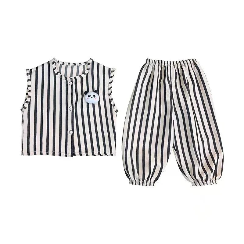 Children Clothing Sets - Children's Clothing Sets Pands Tanks+Short Pants Baby Outfit Set - Boys Summer & Party Dresses