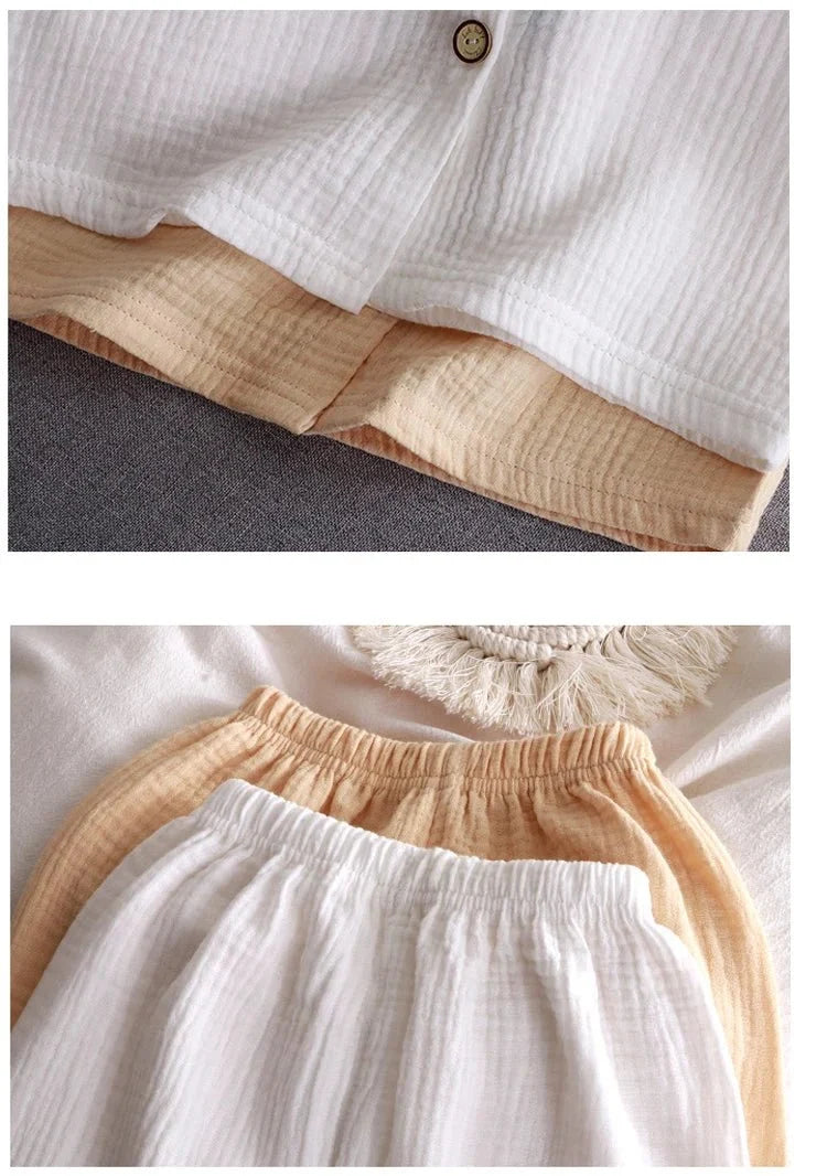 Children Stand Collar - Children's Stand Collar Solid Cotton Set Kids Boy Homewear Clothes Children Clothing Casual Long