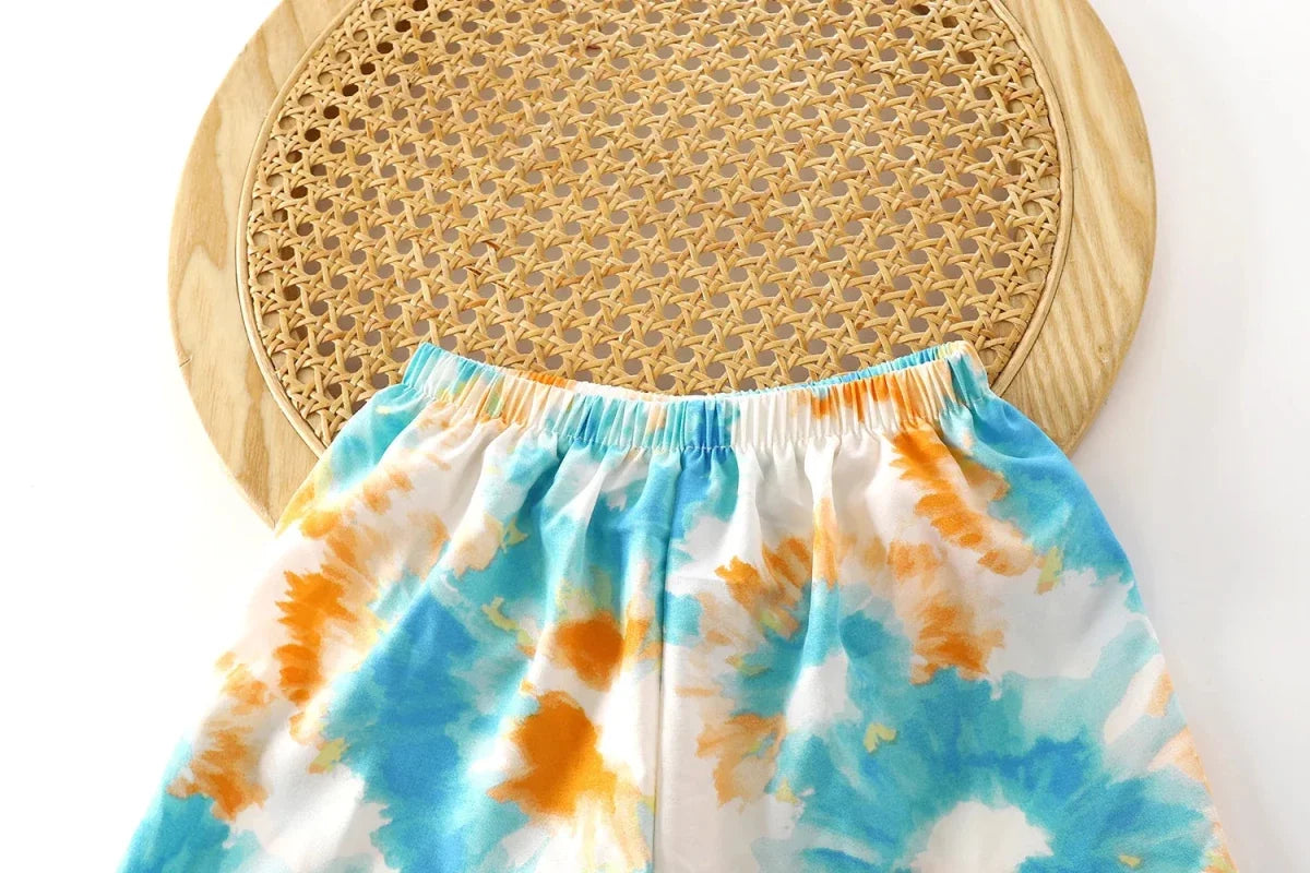 Childrens Summer Beach Outfit Boys Short Sleeve Shirt and Shorts Two Piece Set Casual Baby Clothes Toddler Clothing - Boys