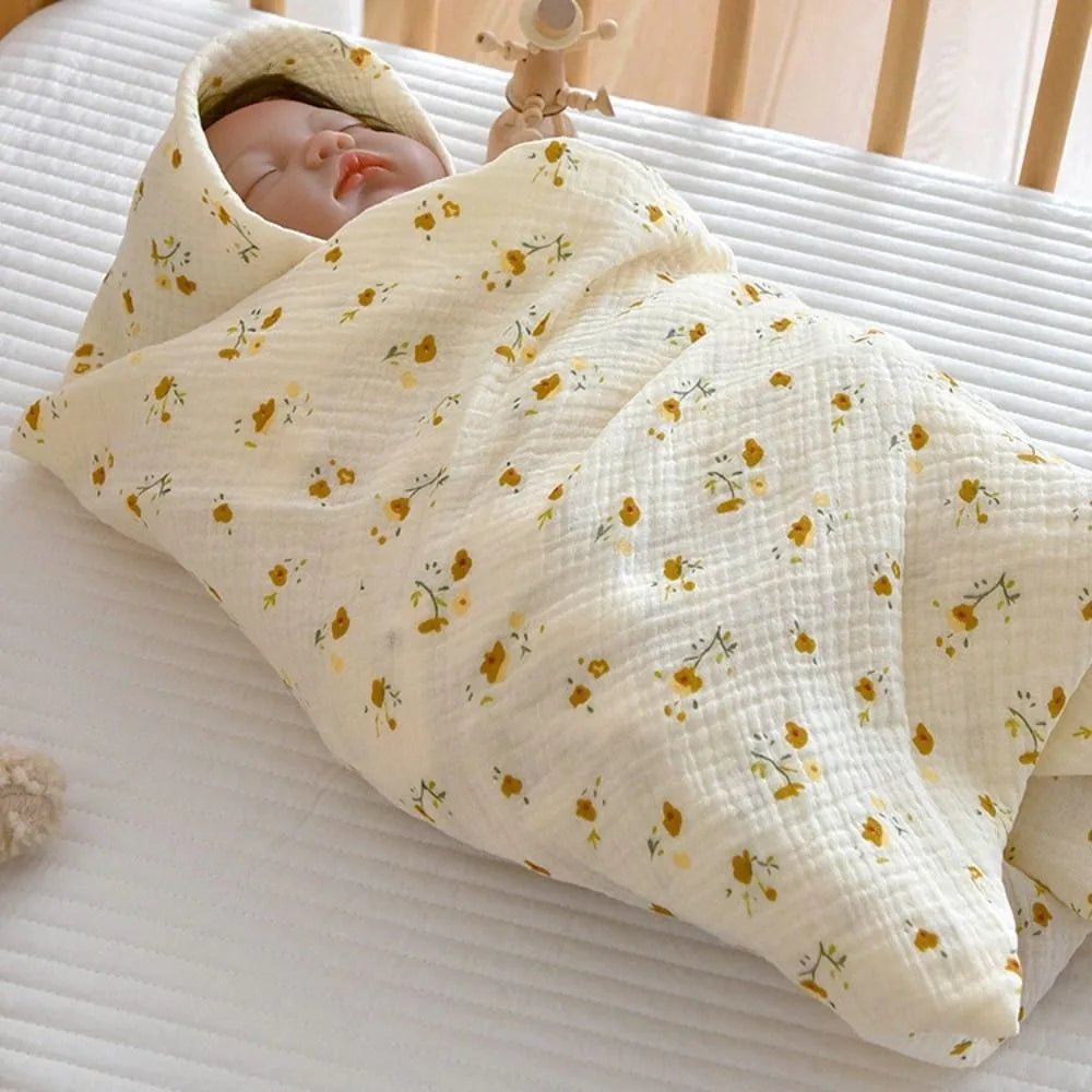 Cotton Baby Blanket Soft Breathable Cover Blanket for Infant Skin-friendly Bear Printed Nap Sleeping Rug Dormitory - BaBy's World