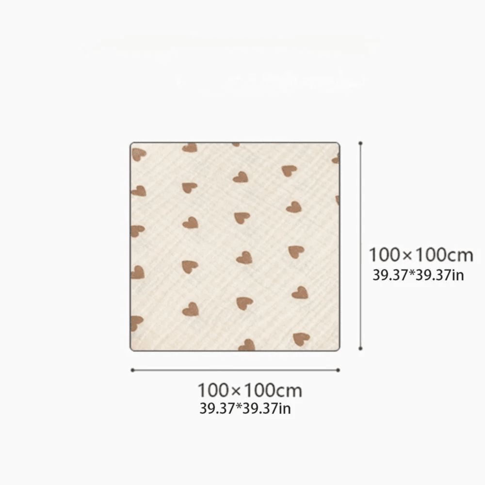 Cotton Baby Blanket Soft Breathable Cover Blanket for Infant Skin-friendly Bear Printed Nap Sleeping Rug Dormitory - BaBy's World