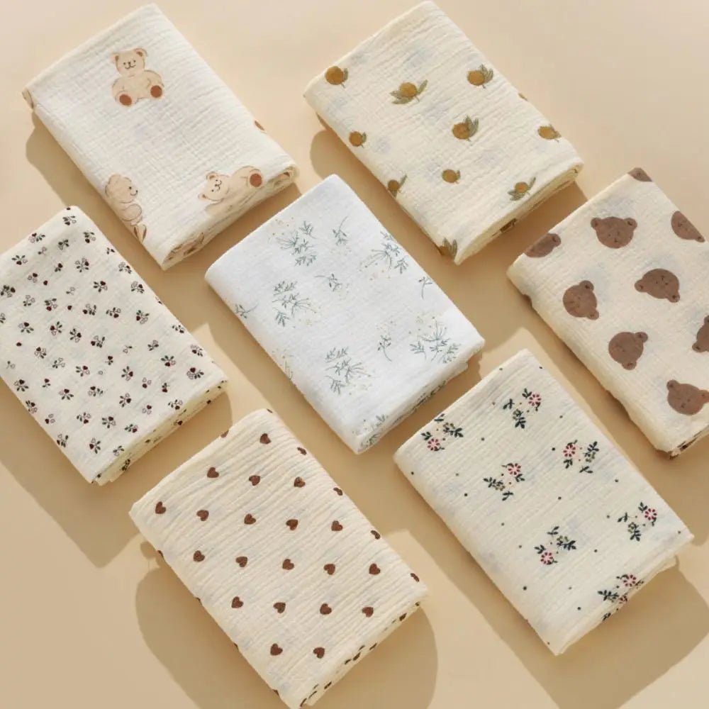 Cotton Baby Blanket Soft Breathable Cover Blanket for Infant Skin-friendly Bear Printed Nap Sleeping Rug Dormitory - BaBy's World