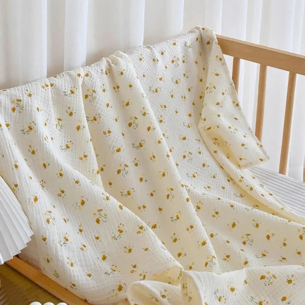 Cotton Baby Blanket Soft Breathable Cover Blanket for Infant Skin-friendly Bear Printed Nap Sleeping Rug Dormitory - BaBy's World