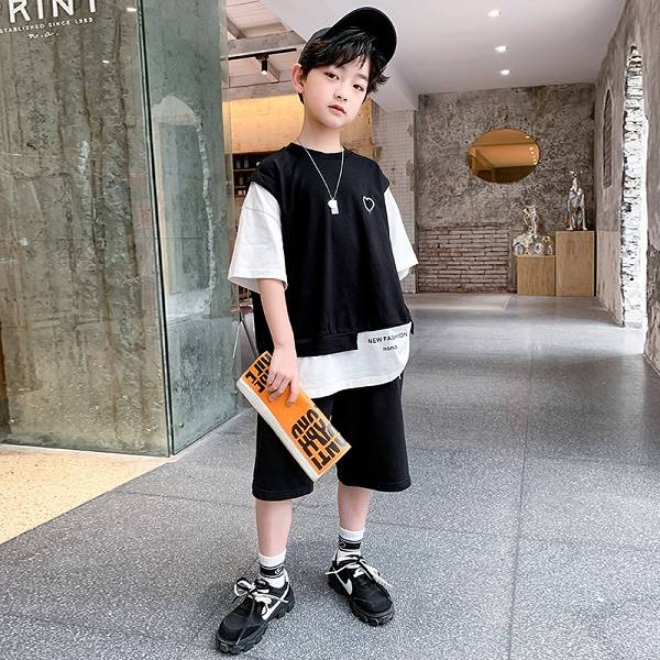 Summer New Boys Fashionable Two-piece Set - T-shirt Set - Baby's World